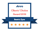 Avvo Clients' Choice Award 2019 - Beatriz Zyne